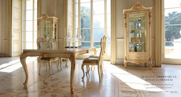 Display case Luxury Cabinets Wood Showcases Living room Furniture Beige Baroque