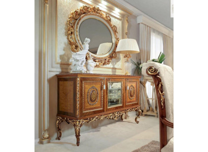 Wall mirror Mirror Gold Oval Baroque Living room Design