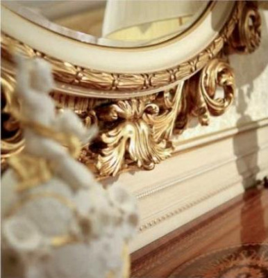 Wall mirror Mirror Gold Oval Baroque Living room Design