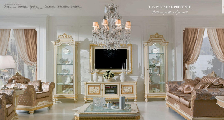 Display case Cabinets Showcases Wood Luxury Living room Furniture Gold Baroque