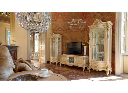 TV-cabinet Lowboard Sideboard TV Stand Table Wood Tables Beige Chest of drawers