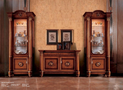 Display case Luxury Cabinets Showcases Wood Living room Furniture Glass Brown