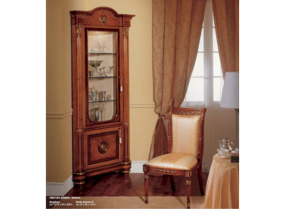 Display case Corner Cabinets Corner showcase Wood Living room Furniture Brown Baroque
