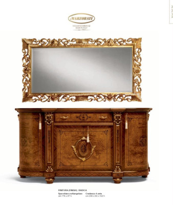 Wall mirror Mirror Luxury Wood Gold Baroque Bedroom Design Style Marzorati