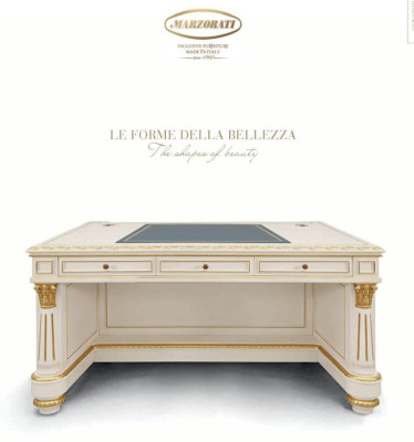 Elegant Desk Tables Wood Office Office Table Style Baroque White Furniture