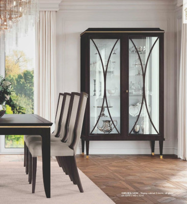Display case Cabinets Showcases Brown Wardrobe Luxury Living room Wood Glass
