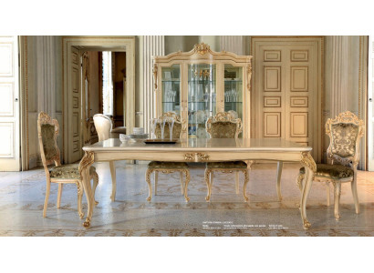 Dining table Dining room table Big Table Extendable Dining room Wood Beige