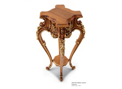 Flower stand flower column stand side table flower stand real wood brown new