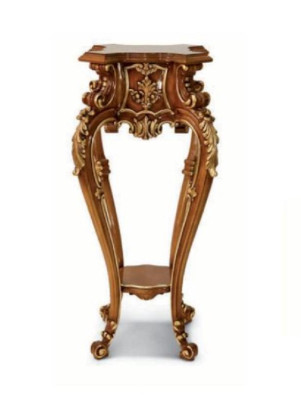 Flower stand flower column stand side table flower stand real wood brown new