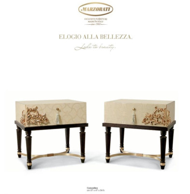 Bedside table Luxury Nightstand Console Table Wood Bedroom