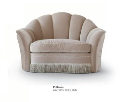 Armchair Luxury Seater 1 Seat Club Chair Fabric Living room Gray Modern
