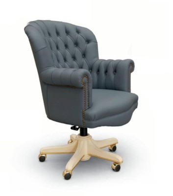 Swivel chair executive chair armchair office swivel chairs Chesterfield Blue luxury