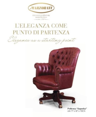 Swivel chair executive chair armchair office swivel chairs luxury Chesterfield red