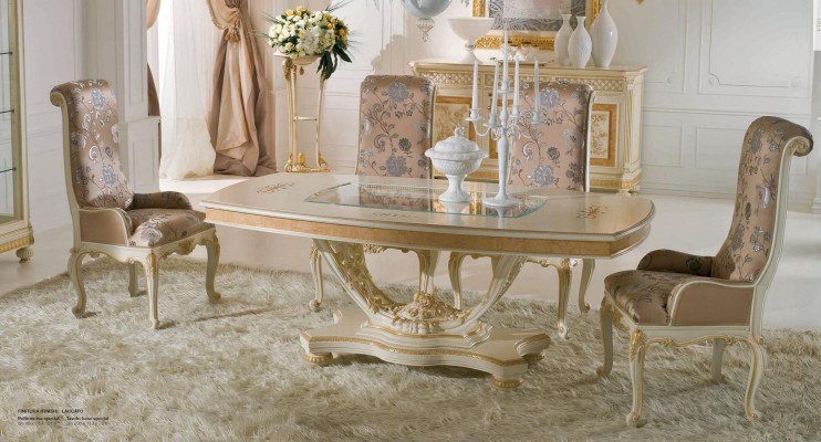 Luxury Dining room chair Chair Dining room Armchair Seater Chairs Wood Fabric Beige Seat