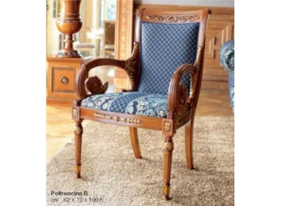 Dining room chair Chair Dining room Armchair Luxury Chair Fabric Blue