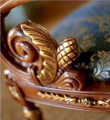 Dining room chair Chair Dining room Armchair Luxury Chair Fabric Blue