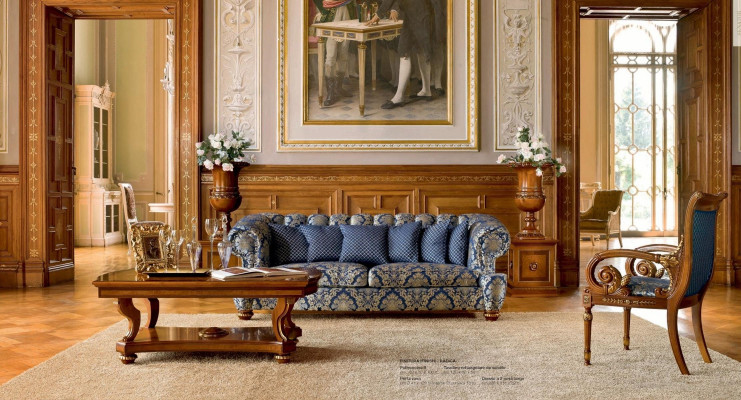 Dining room chair Chair Dining room Armchair Luxury Chair Fabric Blue