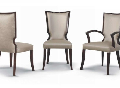 Chair with Armrests Dining room chair Kitchen chair Wood Fabric Gray