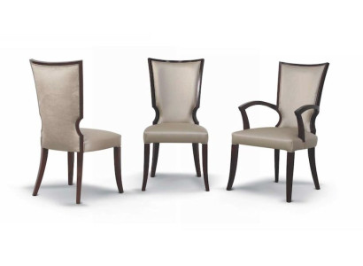 Chair without Armrests Dining room chair Kitchen chair Wood Fabric Gray