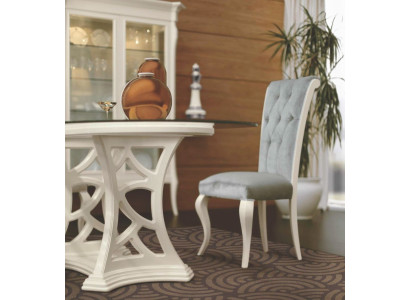 Chair Dining room chair Kitchen Chair Seater Seat Wood Fabric Gray Dining room