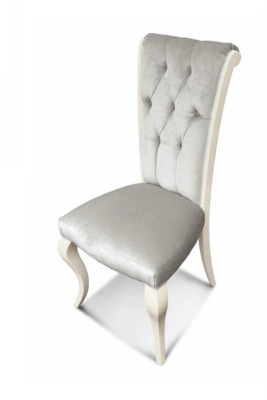 Chair Dining room chair Kitchen Chair Seater Seat Wood Fabric Gray Dining room