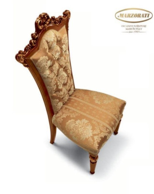 Dining room chair Chair Armchair Luxury Chairs Wood Brown Baroque.