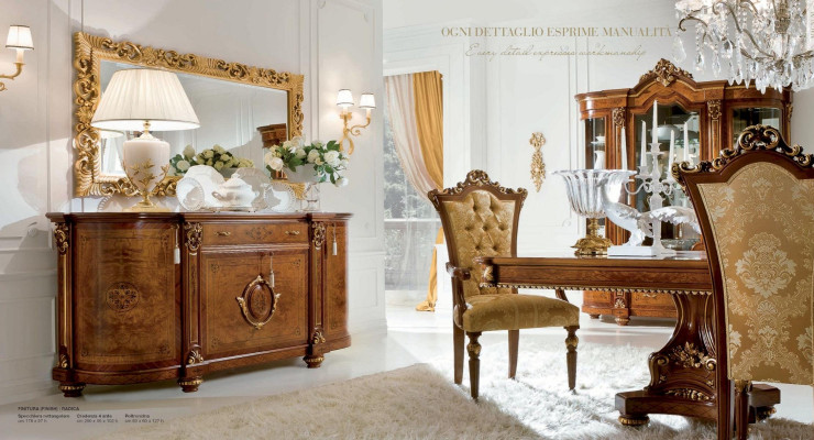 Dining room chair Chair Armchair Luxury Chairs Wood Brown Baroque.