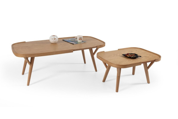 Living room Set 2 pcs 2x Coffee tables Designer Furniture Modern Complete Wood