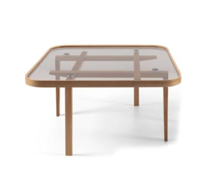 Living room Coffee table Modern Luxury Furniture Glass Table Designer Wood