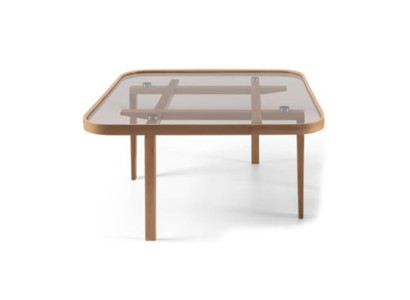 Living room Coffee table Modern Luxury Furniture Glass Table Designer Wood