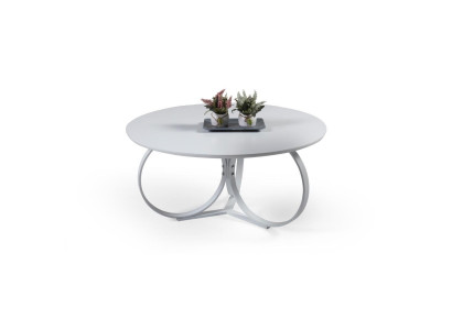 White Coffee table Round Living room Table Designer Furnishings Modern Furniture
