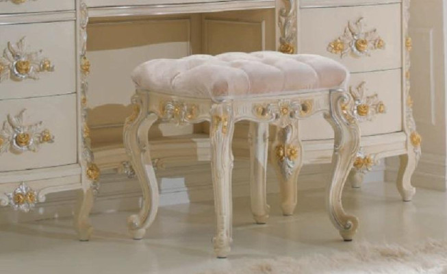 Stool Chesterfield Side Luxury Stool Upholstery Bedroom Baroque