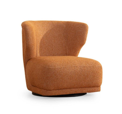 Orange upholstered armchair Living room Single seater Stylish relaxation armchair