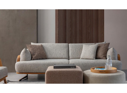 Luxurious 3-Seater Sofa Bright Color Modern Furniture in Living room