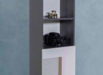 Wardrobe Wood Bookcase Youth Room Gray Cabinets Shelf Furniture new