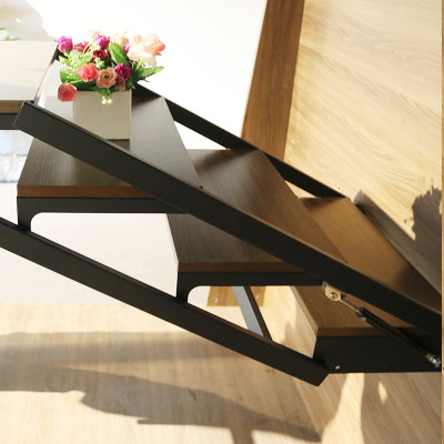 Multifunction Space Saving Furniture Dining Table Table Shelf 2in1 Kitchen Tables Wood