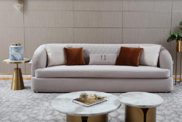 Designer Round Coffee table Living room table Coffee table Sofa Table Side Marble