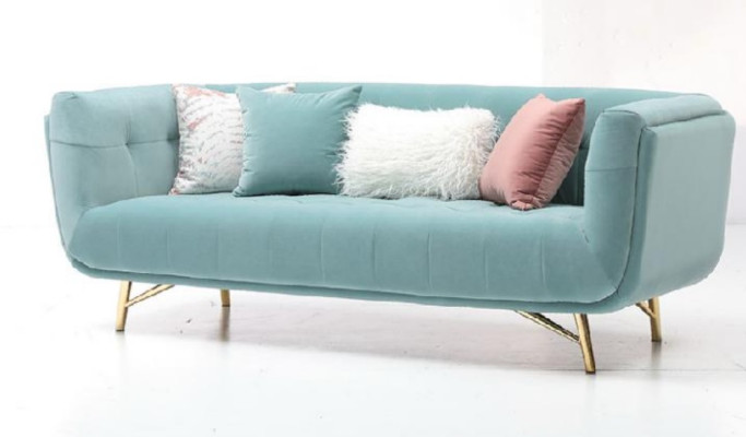 Sofa Three Seater 213 x 91 Upholstery Textile Design Seat Sofas Room Furniture Modern