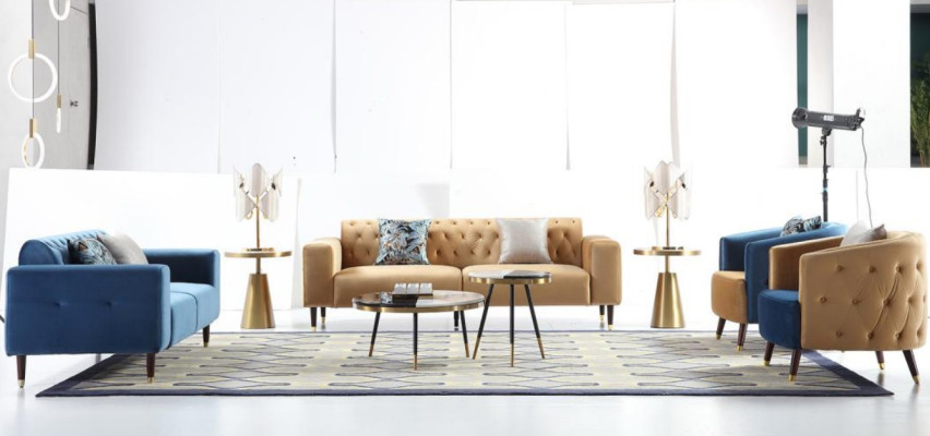 Coffee table Luxury Living room Table Coffee table Design Tables Style Furniture new 2pcs