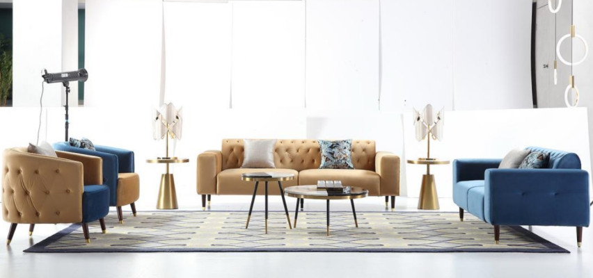 Coffee table Luxury Living room Table Coffee table Design Tables Style Furniture new 2pcs