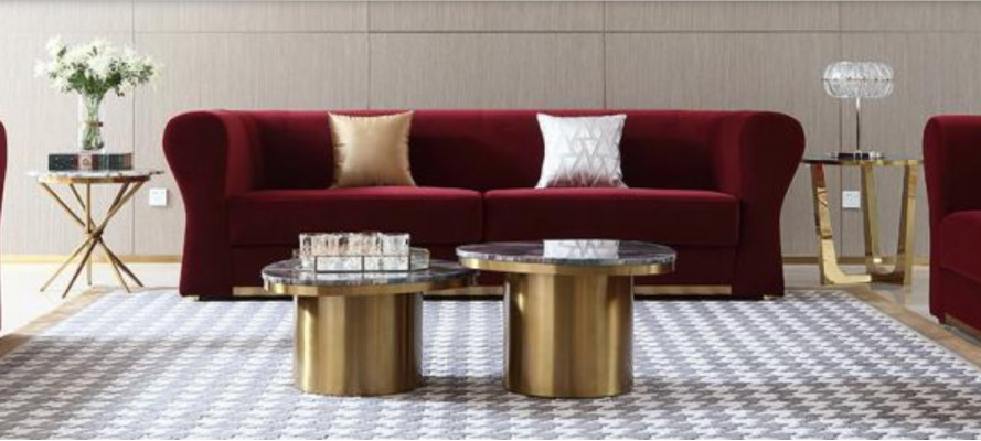 Coffee table Round Luxury Living room Table Coffee table Design Tables Style Furniture 2pcs