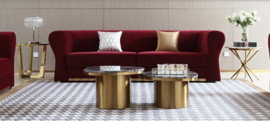 Coffee table Round Luxury Living room Table Coffee table Design Tables Style Furniture 2pcs