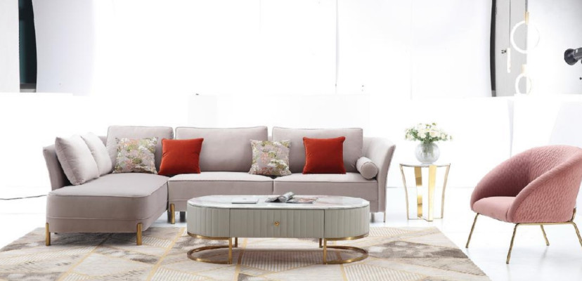 Corner sofa L-shape Modern sofa Corner sofa L-shape Living landscape Couch Corner sofa Upholstery