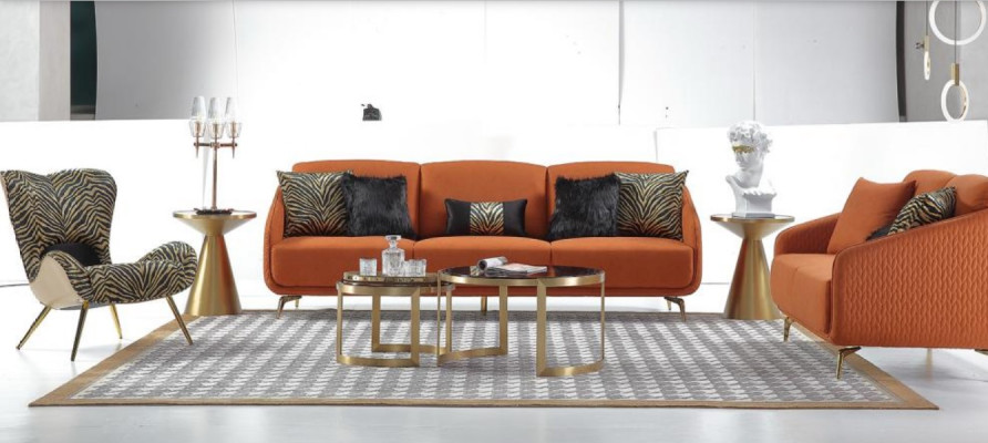 Living room 2x Coffee table Round Luxury Table Coffee table Design Tables Style Furniture
