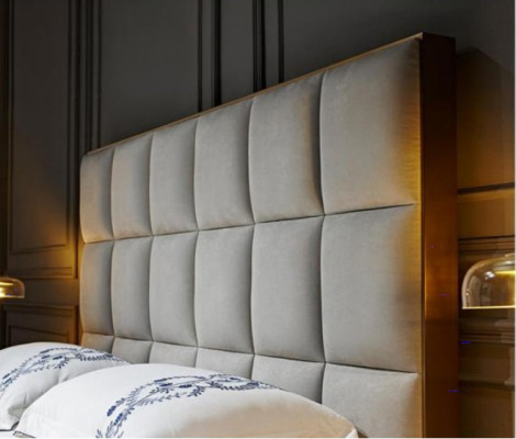 Design Bed Bedroom Beds Textile Hotel Luxury Upholstery Seat Fabric Furniture new