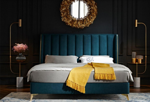 Luxury Design Bed Double Beds Bedroom Furniture Upholstered bed Design Bed Beds
