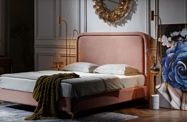 Double bed bed marriage bed design luxury luxury upholstered bed design bed 180x200cm new