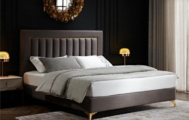 Bedroom Complete Bed 2x Bedside table 3-piece. Set Design Luxury Complete's Sets