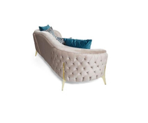 Sofa 3 Seat Seater Design Living room Upholstery Wood Upholstery Modern Luxury Gray