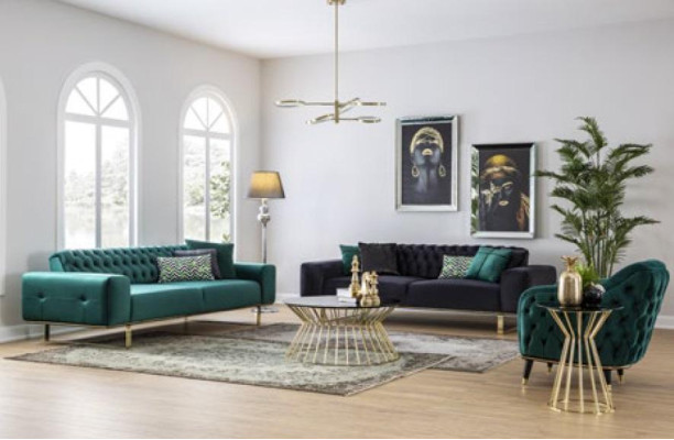 Modern Sofa 4 Seat Design Living room Upholstery Wood Upholstery Modern Luxury